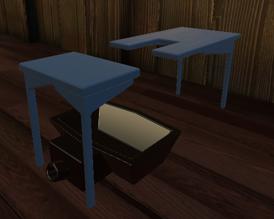 Milking Table inside the kitchen, or rather Hut 2